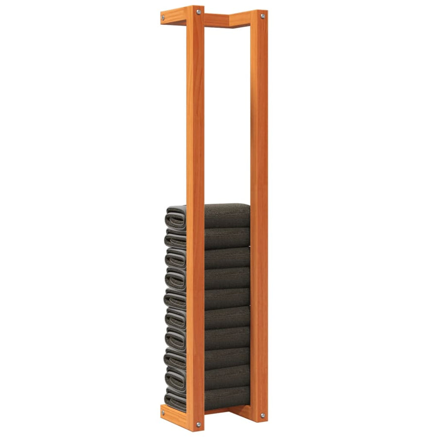 Handdoekenrek 23X18X110 Cm Massief Grenenhout Wasbruin