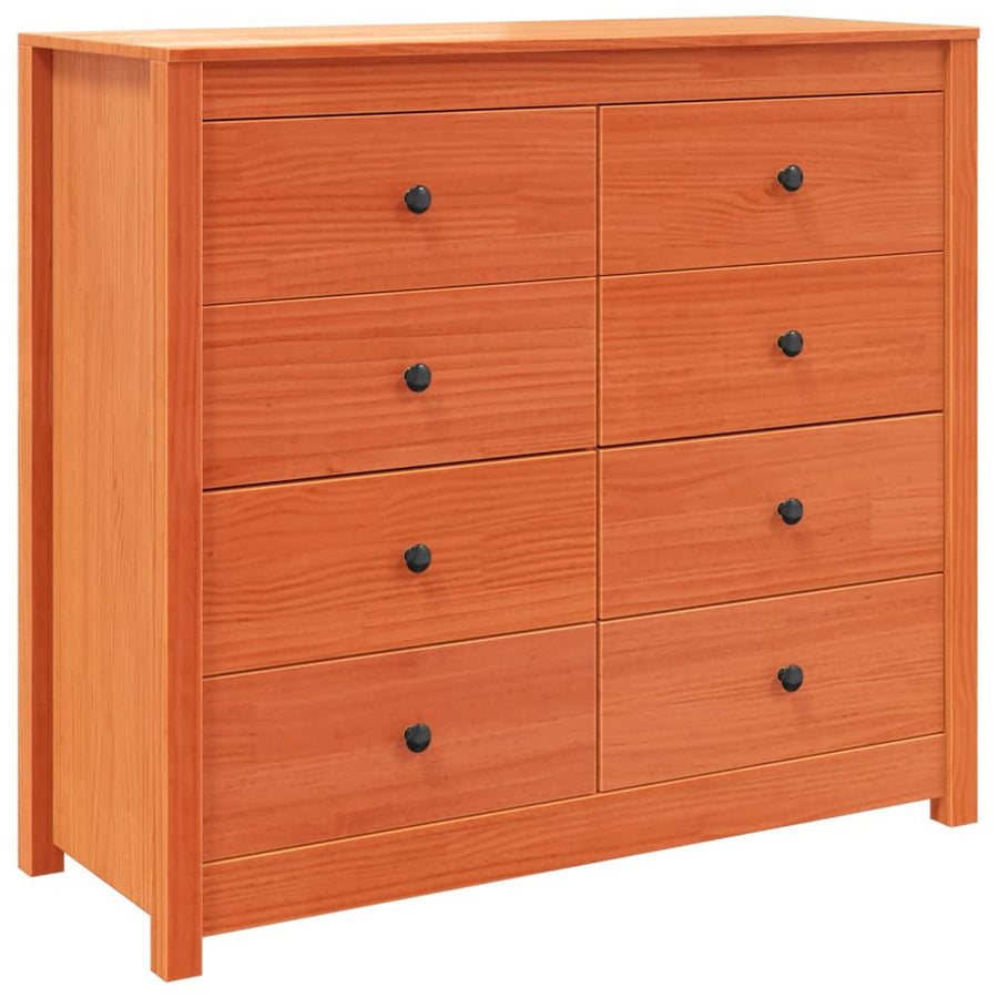 Dressoir 100X40X90 Cm Massief Grenenhout Wasbruin