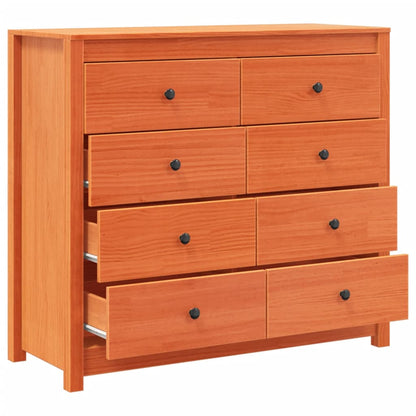 Dressoir 100X40X90 Cm Massief Grenenhout Wasbruin