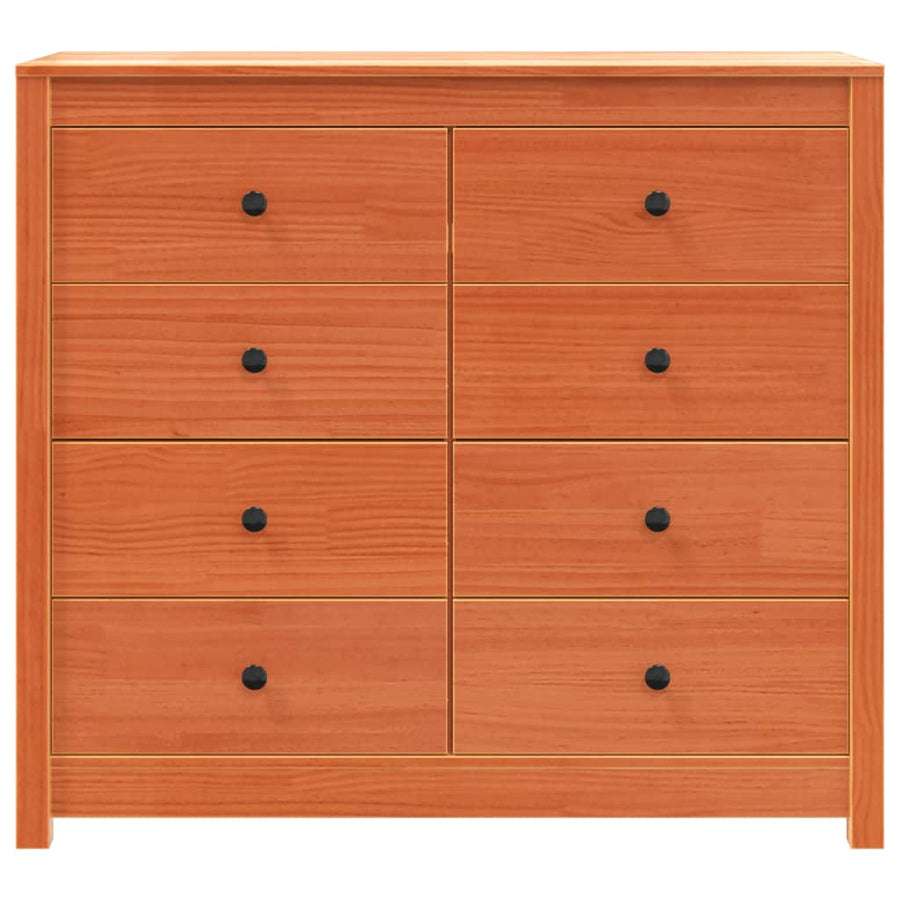 Dressoir 100X40X90 Cm Massief Grenenhout Wasbruin