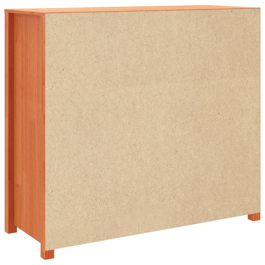 Dressoir 100X40X90 Cm Massief Grenenhout Wasbruin