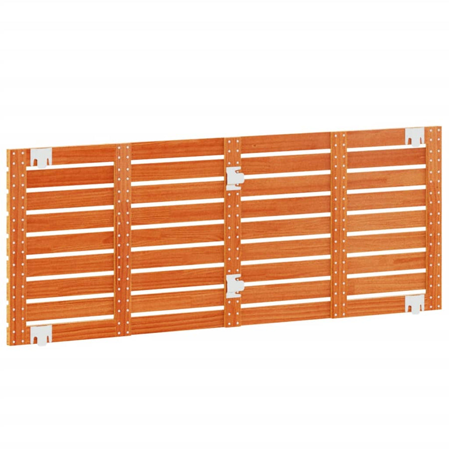 Hoofdbord wandmontage 166x3x63 cm massief grenenhout 166 x 63 cm Bruin