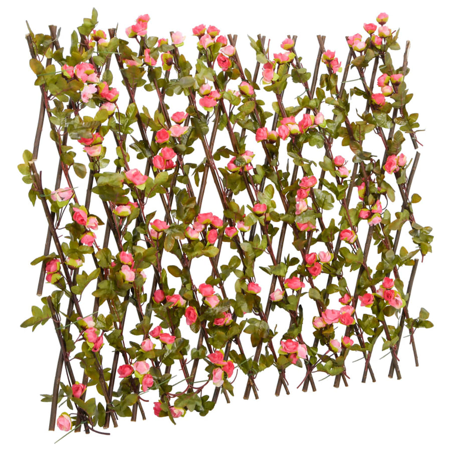 Kunstplant Klimop Latwerk 5 St Uittrekbaar 180X60 Cm Donkerroze