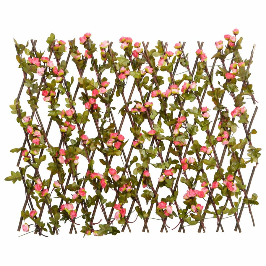  Kunstplant Klimop Latwerk 5 St Uittrekbaar 180X60 Cm Donkerroze