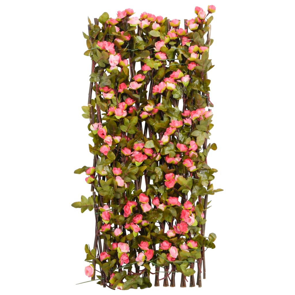  Kunstplant Klimop Latwerk 5 St Uittrekbaar 180X60 Cm Donkerroze