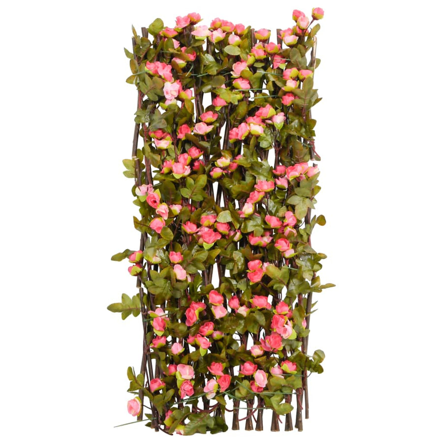  Kunstplant Klimop Latwerk 5 St Uittrekbaar 180X60 Cm Donkerroze