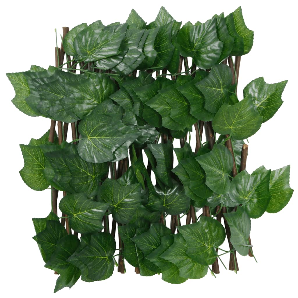 Kunstplant Druivenblad Op Latwerk Uittrek Baar 180X30 Cm Groen