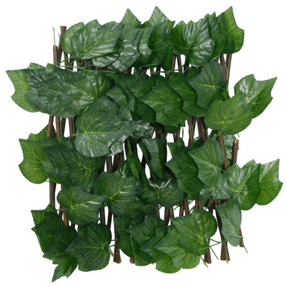 Kunstplant Druivenblad Op Latwerk Uittrek Baar 180X30 Cm Groen