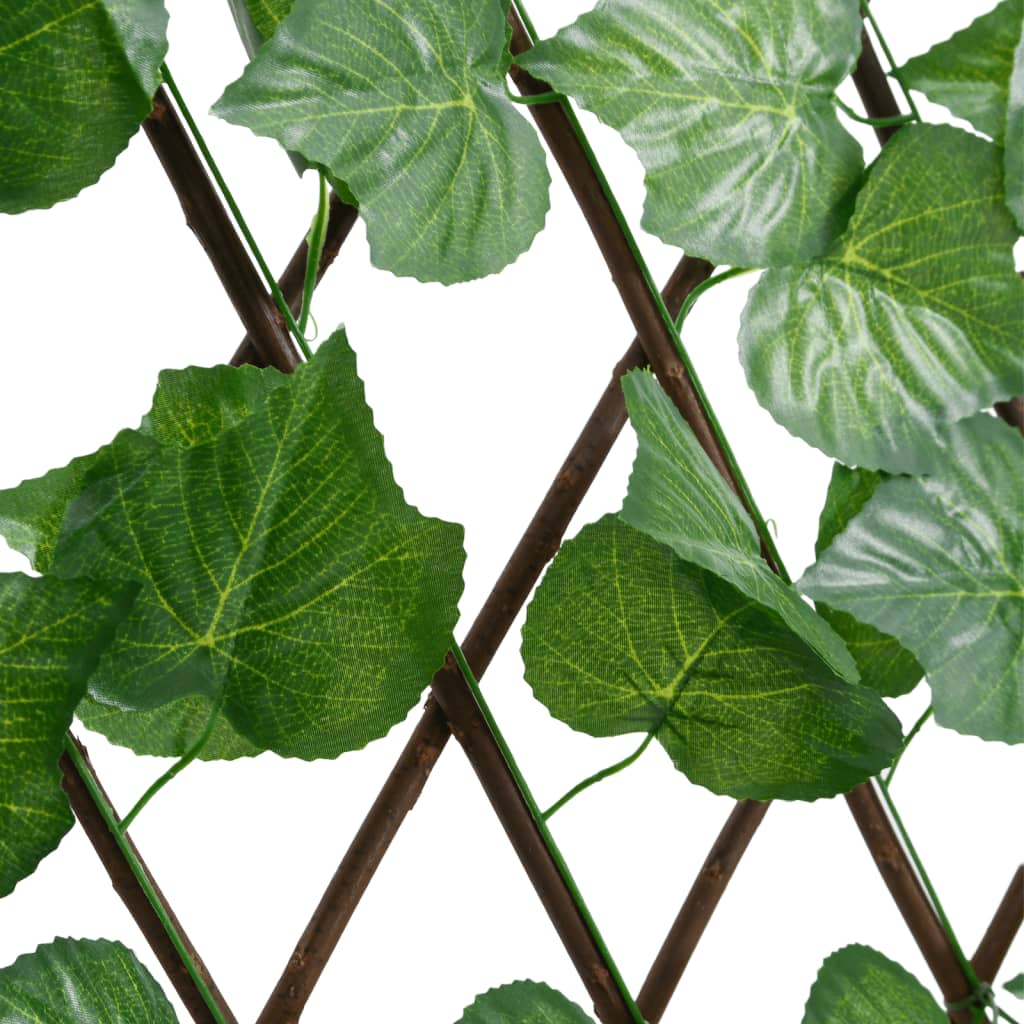 Kunstplant Druivenblad Op Latwerk Uittrek Baar 180X30 Cm Groen