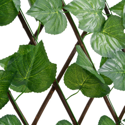 Kunstplant Druivenblad Latwerk 5 St Uittrekbaar 180X30 Cm Groen