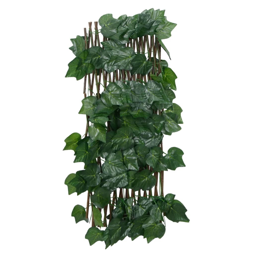 Kunstplant Druivenblad Op Latwerk Uittrekbaar 190X60 Cm Groen