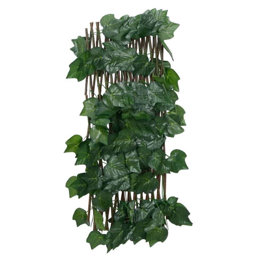 Kunstplant Druivenblad Op Latwerk Uittrekbaar 190X60 Cm Groen
