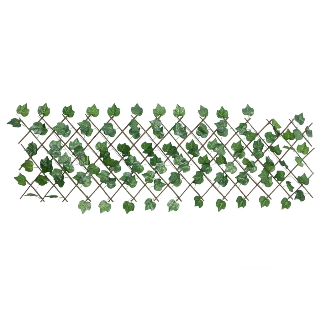 Kunstplant Druivenblad Op Latwerk Uittrekbaar 190X60 Cm Groen