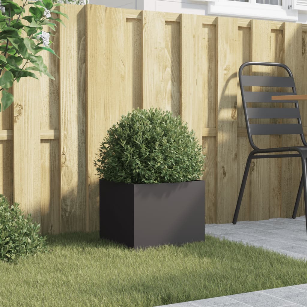 Plantenbak 32x30x29 cm koudgewalst staal zwart 1 32 x 30 x 29 cm Zwart