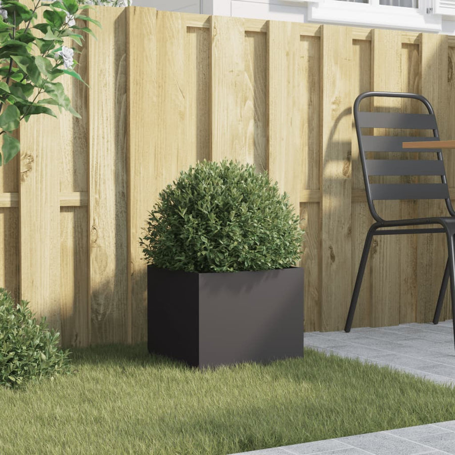 Plantenbak 32x30x29 cm koudgewalst staal zwart 1 32 x 30 x 29 cm Zwart