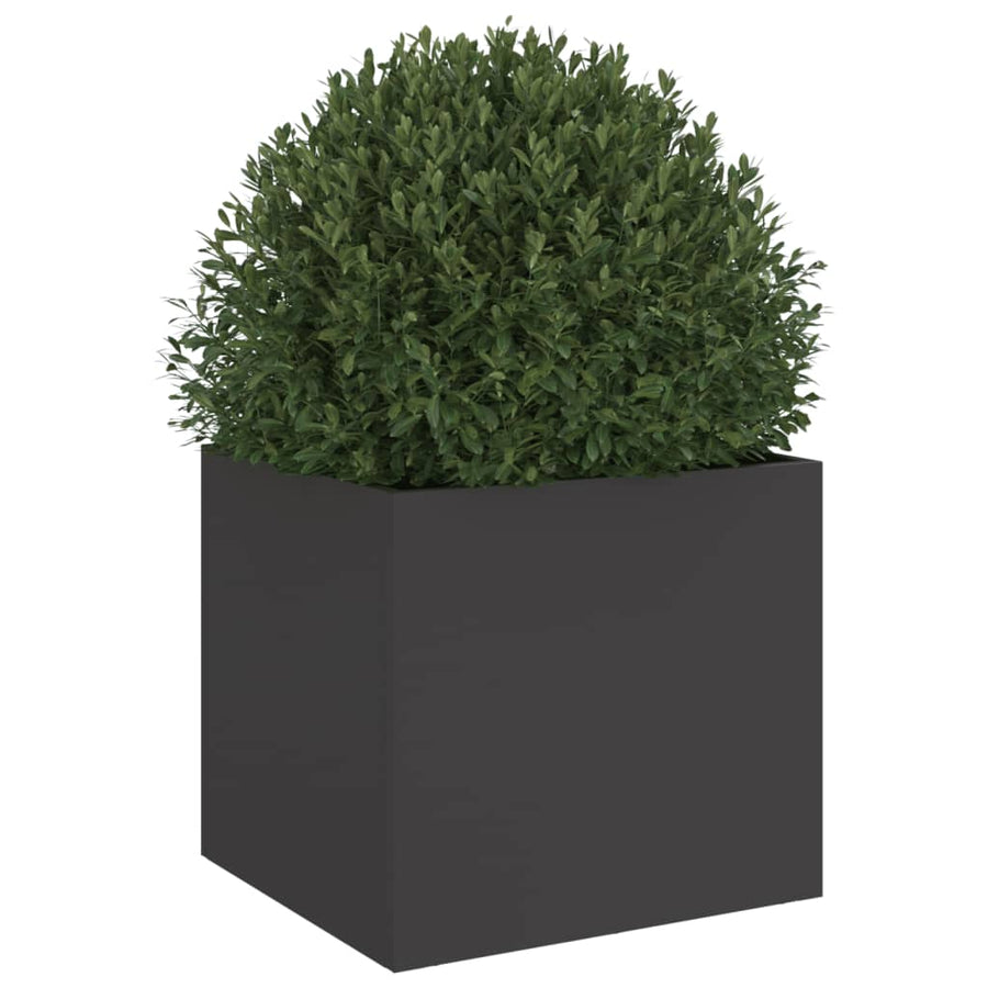 Plantenbak 32x30x29 cm koudgewalst staal zwart 1 32 x 30 x 29 cm Zwart