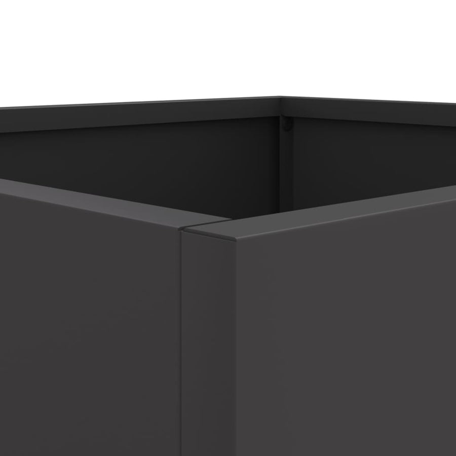 Plantenbak 32x30x29 cm koudgewalst staal zwart 1 32 x 30 x 29 cm Zwart