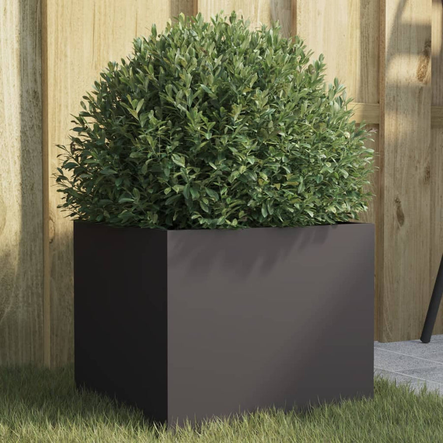 Plantenbak 32x30x29 cm koudgewalst staal zwart 1 32 x 30 x 29 cm Zwart