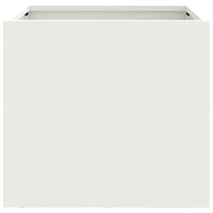 Plantenbakken 2 st 32x30x29 cm koudgewalst staal wit 2 32 x 30 x 29 cm Wit