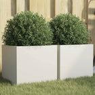 Plantenbak 32x30x29 cm staal wit (2 st)