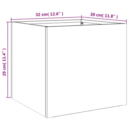 Plantenbak 32x30x29 cm koudgewalst staal antracietkleurig 1 32 x 30 x 29 cm Antraciet
