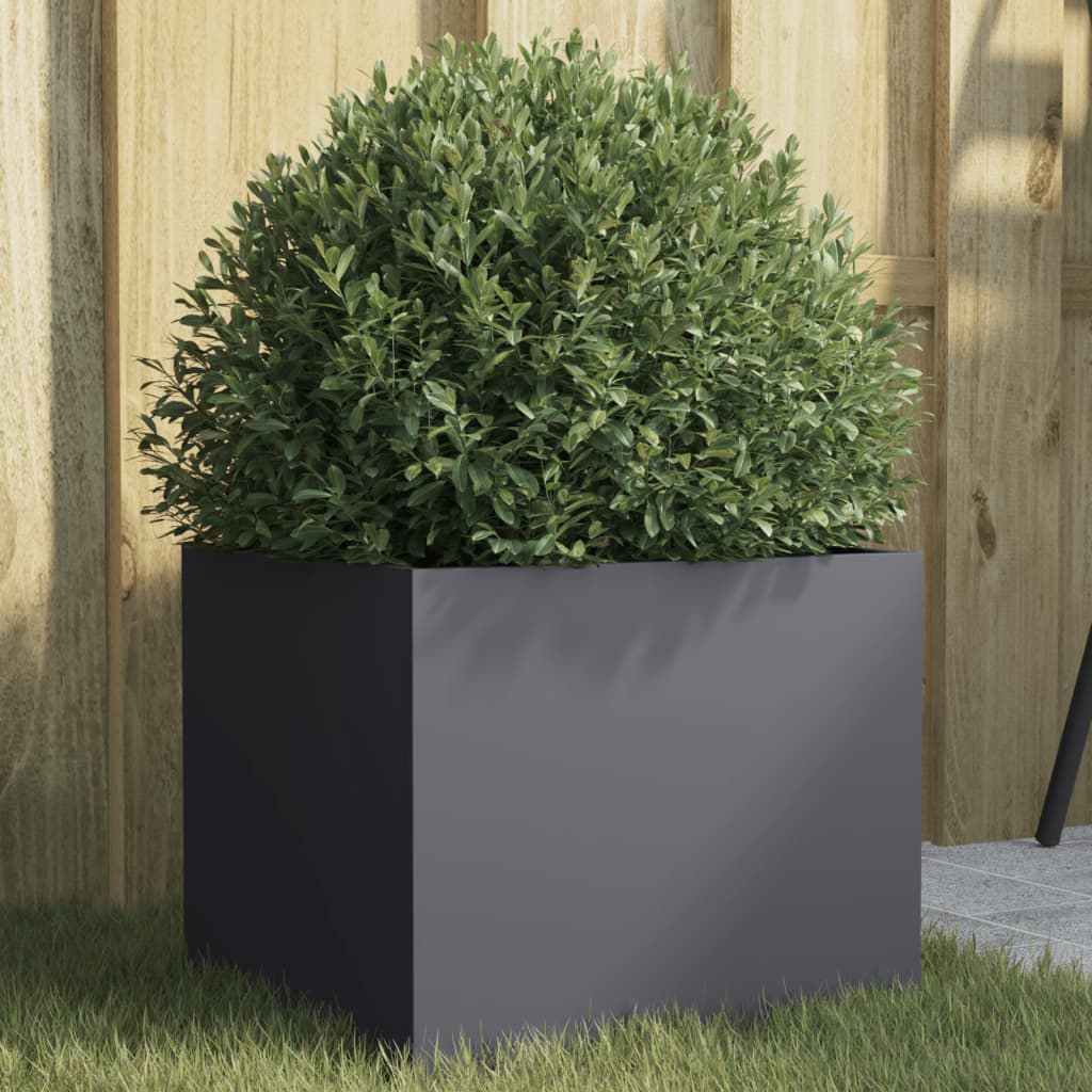 Plantenbak 32x30x29 cm koudgewalst staal antracietkleurig 1 32 x 30 x 29 cm Antraciet