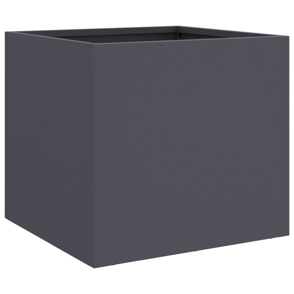 Plantenbakken 2 st 32x30x29 cm koudgewalst staal antracietkleur 2 32 x 30 x 29 cm Antraciet