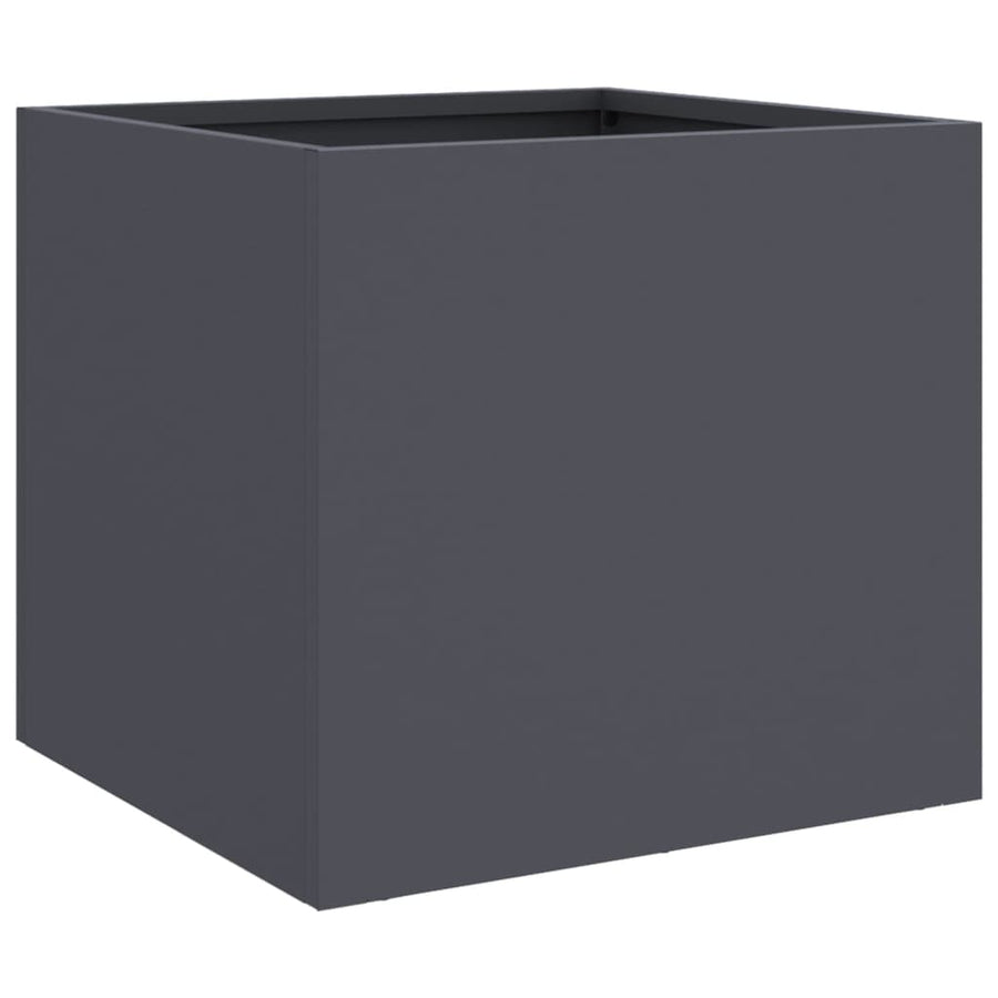 Plantenbakken 2 st 32x30x29 cm koudgewalst staal antracietkleur 2 32 x 30 x 29 cm Antraciet