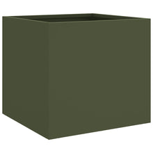Plantenbak 32x30x29 cm koudgewalst staal olijfgroen 1 32 x 30 x 29 cm Groen