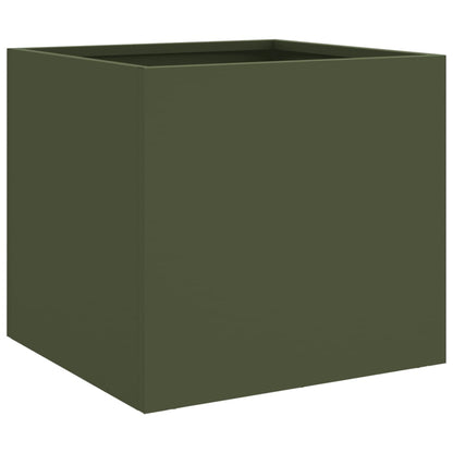 Plantenbak 32x30x29 cm koudgewalst staal olijfgroen 1 32 x 30 x 29 cm Groen