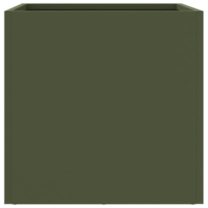Plantenbak 32x30x29 cm koudgewalst staal olijfgroen 1 32 x 30 x 29 cm Groen