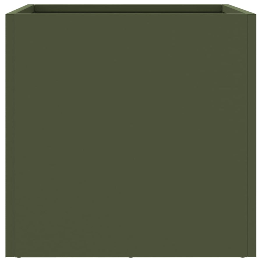 Plantenbak 32x30x29 cm koudgewalst staal olijfgroen 1 32 x 30 x 29 cm Groen