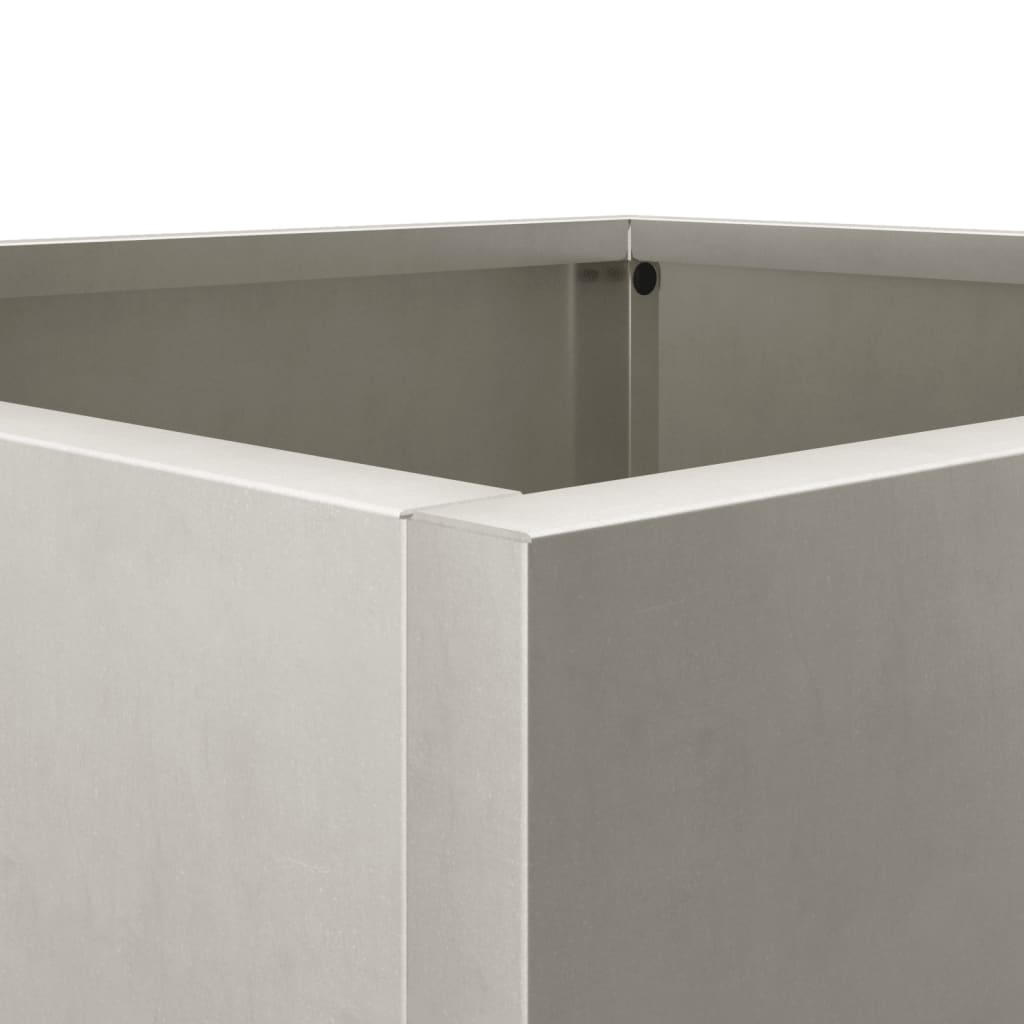 Plantenbakken 2 st 32x30x29 cm roestvrij staal zilverkleurig 2 32 x 30 x 29 cm Zilver