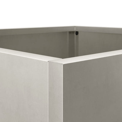 Plantenbakken 2 st 32x30x29 cm roestvrij staal zilverkleurig 2 32 x 30 x 29 cm Zilver