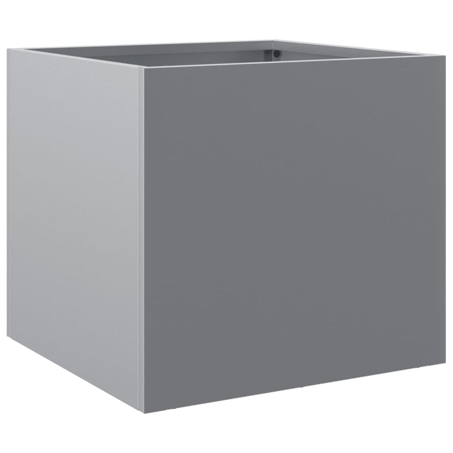 Plantenbakken 2 st 32x30x29 cm gegalvaniseerd staal zilverkleur 2 32 x 30 x 29 cm Zilvergrijs