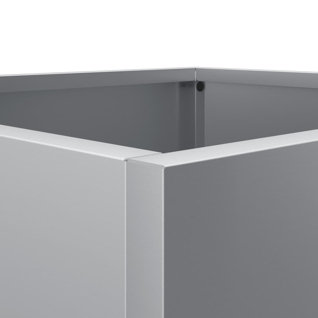 Plantenbakken 2 st 32x30x29 cm gegalvaniseerd staal zilverkleur 2 32 x 30 x 29 cm Zilvergrijs