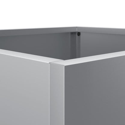 Plantenbakken 2 st 32x30x29 cm gegalvaniseerd staal zilverkleur 2 32 x 30 x 29 cm Zilvergrijs