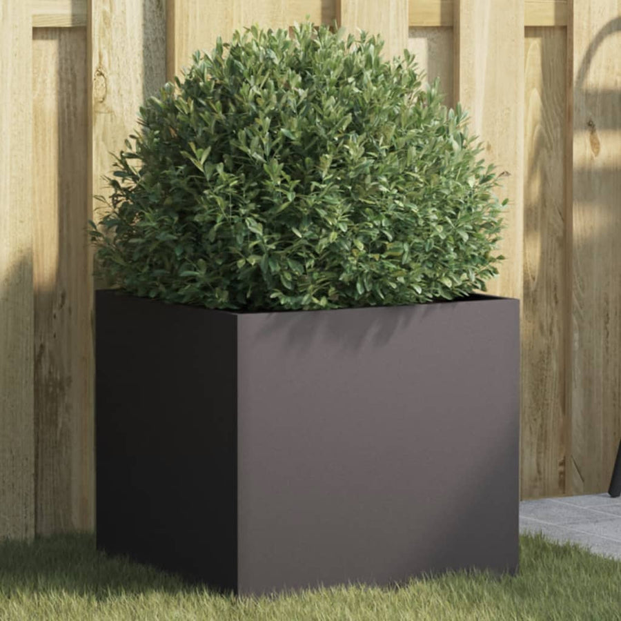 Plantenbak 42x40x39 cm koudgewalst staal zwart 1 42 x 40 x 39 cm Zwart