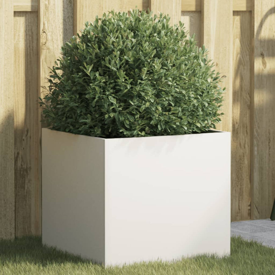 Plantenbak 42x40x39 cm koudgewalst staal wit 1 42 x 40 x 39 cm Wit