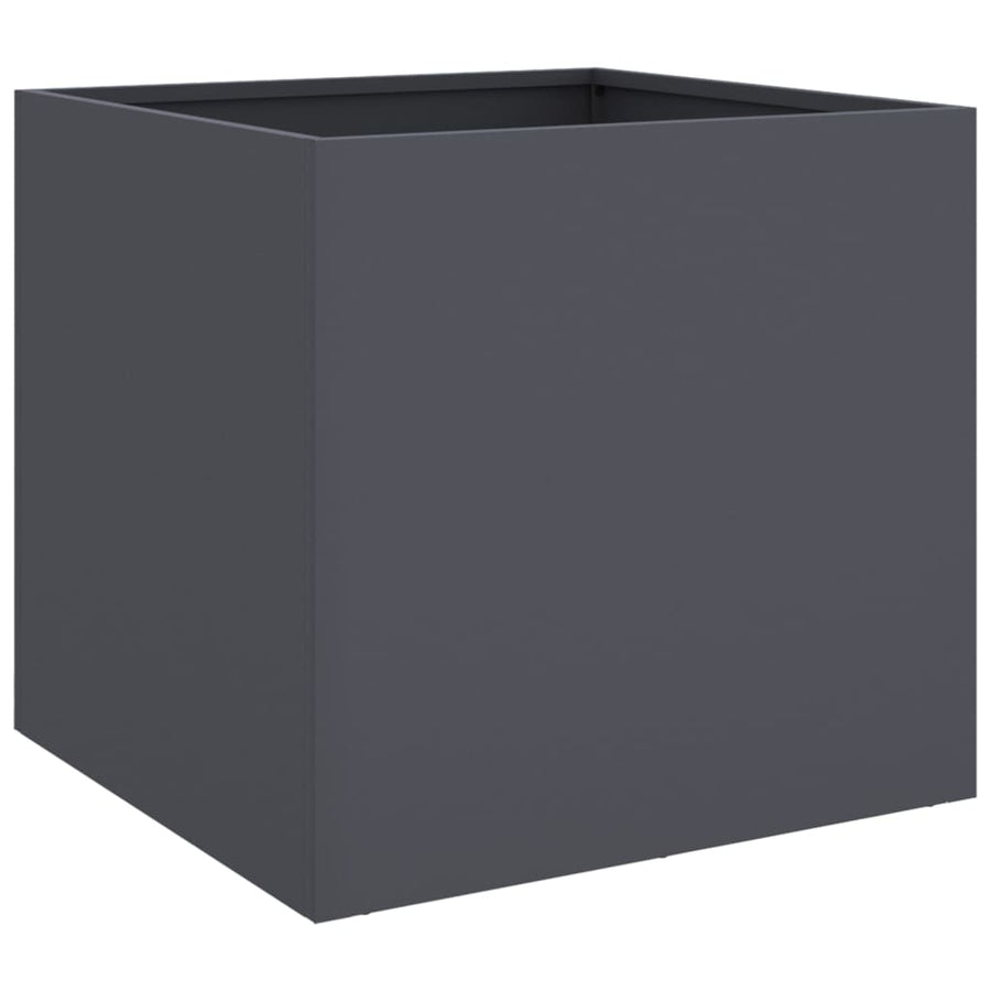 Plantenbakken 2 st 42x40x39 cm koudgewalst staal antraciet 2 42 x 40 x 39 cm Antraciet