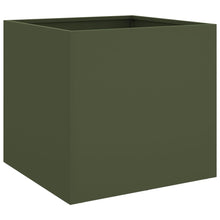 Plantenbak 42x40x39 cm koudgewalst staal olijfgroen 1 42 x 40 x 39 cm Groen