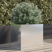 Plantenbak roestvrij staal zilver vierkant