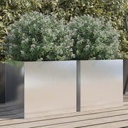 Plantenbak roestvrij staal zilverkleurig set