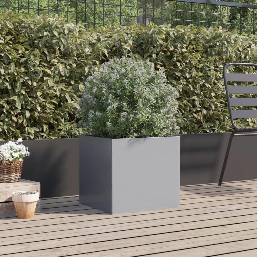 Plantenbak 42x40x39 cm gegalvaniseerd staal zilverkleurig 1 42 x 40 x 39 cm Zilvergrijs