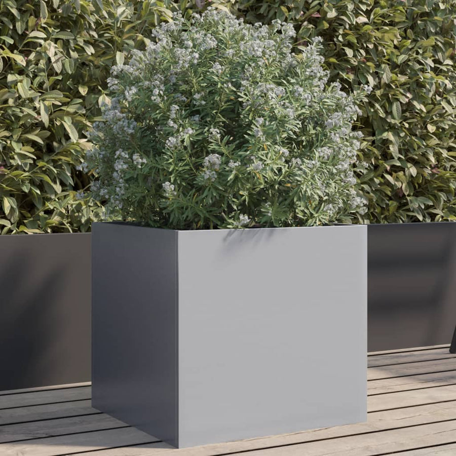 Plantenbak 42x40x39 cm gegalvaniseerd staal zilverkleurig 1 42 x 40 x 39 cm Zilvergrijs