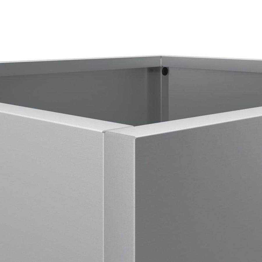 Plantenbakken 2 st 42x40x39 cm gegalvaniseerd staal zilverkleur 2 42 x 40 x 39 cm Zilvergrijs