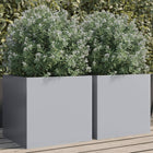 Plantenbak 42x40x39 cm gegalvaniseerd staal zilver