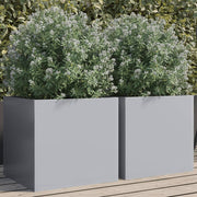 Plantenbak 42x40x39 cm gegalvaniseerd staal zilver