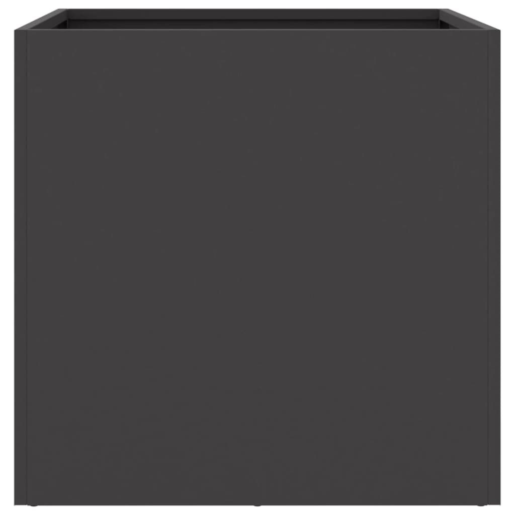 Plantenbak 49x47x46 cm koudgewalst staal zwart 1 49 x 47 x 46 cm Zwart