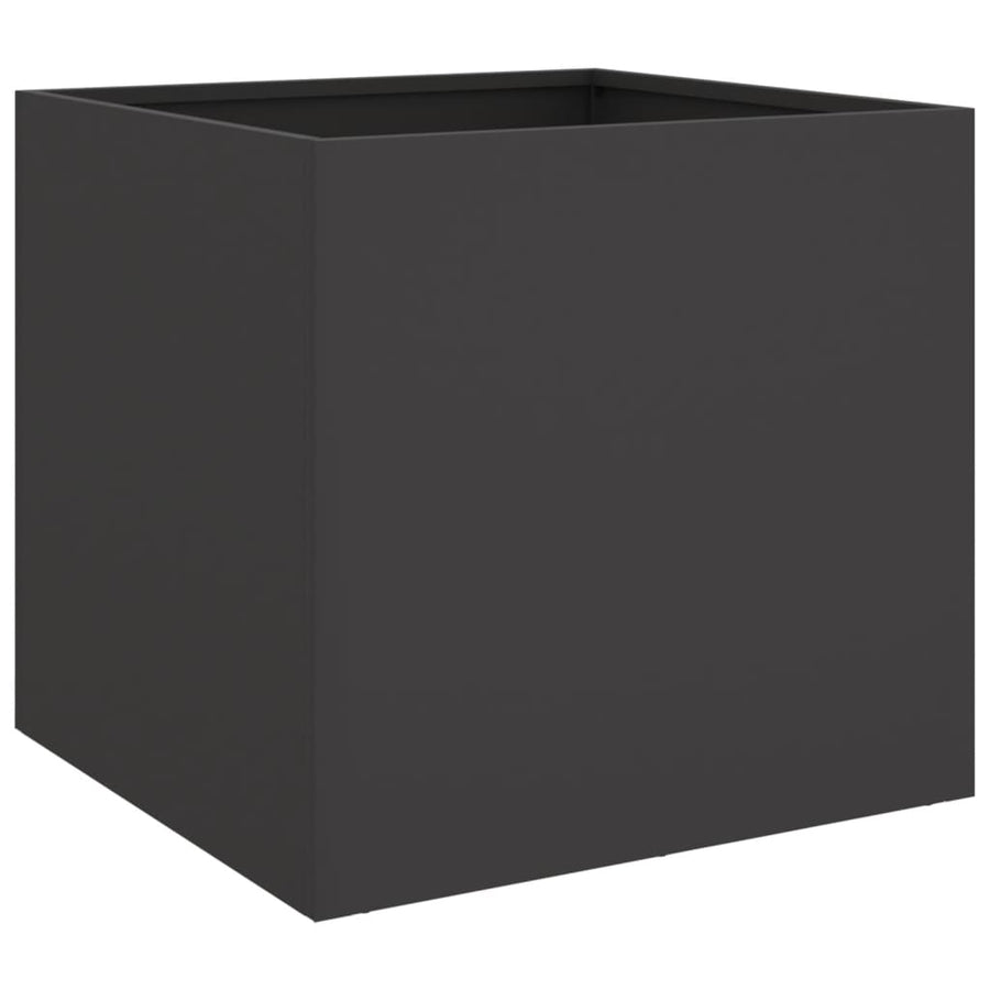 Plantenbakken 2 st 49x47x46 cm koudgewalst staal zwart 2 49 x 47 x 46 cm Zwart